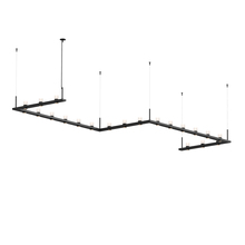 Sonneman 20QKZ46C - 4' x 16' Zig-Zag LED Pendant Etched Cylinder Uplight Trim