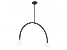 Savoy House Meridian CA M100132MBK - 2-Light Chandelier in Matte Black