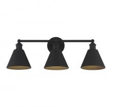 Savoy House Meridian CA M80064MBK - 3-Light Bathroom Vanity Light in Matte Black