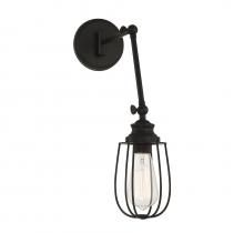 Savoy House Meridian CA M90022MBK - 1-Light Adjustable Wall Sconce in Matte Black