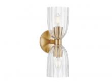 Savoy House Meridian CA M90121NB - 2-Light Wall Sconce in Natural Brass