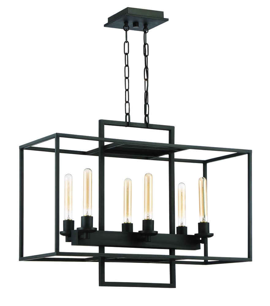 6 Light Linear Chandelier