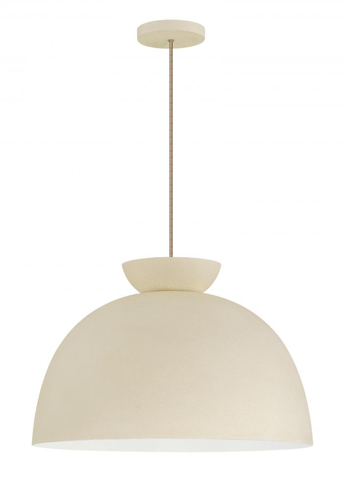 Ventura Dome 1 Light Pendant in Cottage White