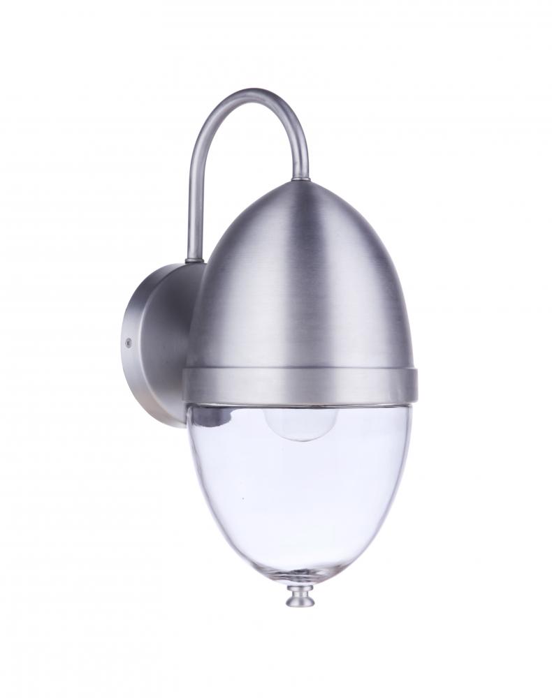 Sivo 1 Light Medium Outdoor Wall Lantern in Satin Aluminum