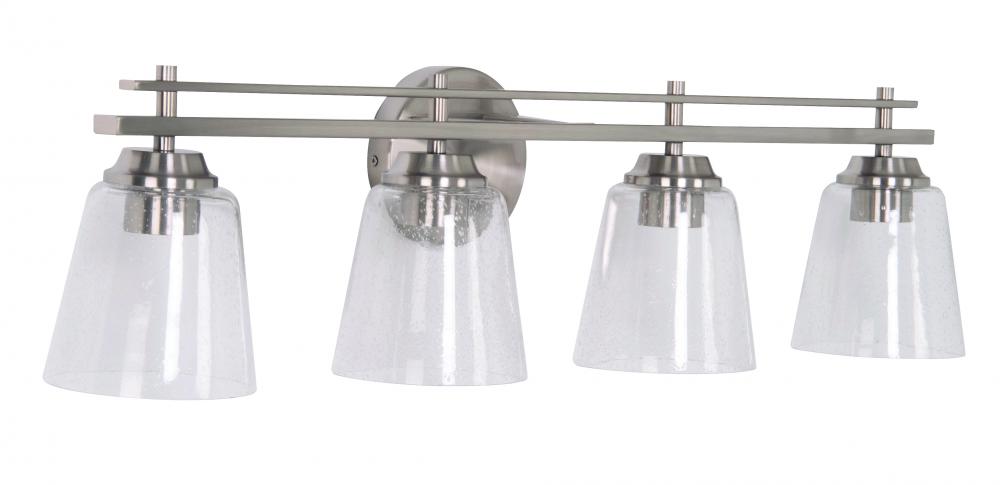 Drake 4 Light Vanity in Brushed Polished Nickel