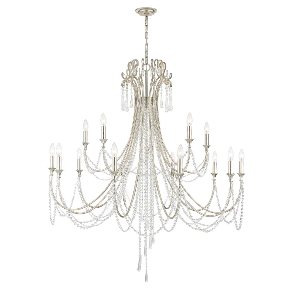 Arcadia 15 Light Antique Silver Chandelier