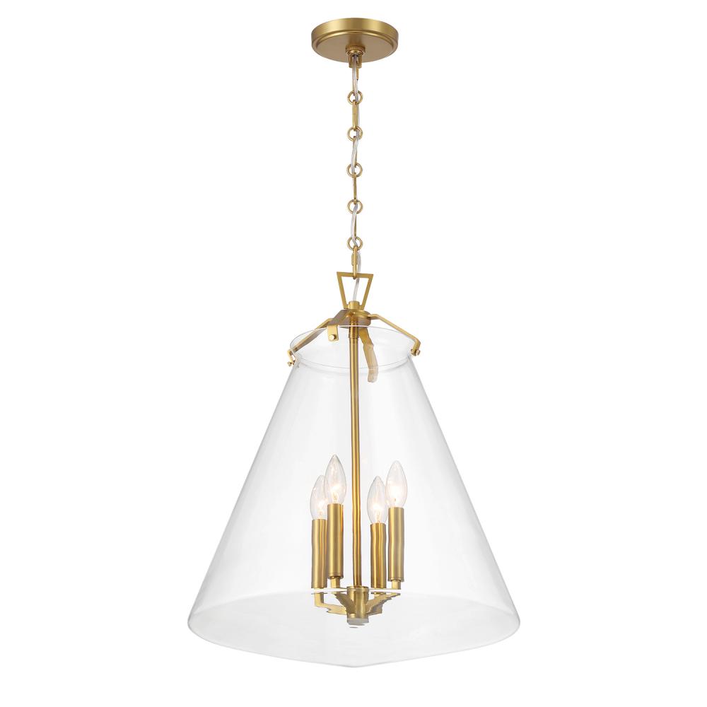 Voss 4 Light Luxe Gold Pendant