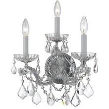 Maria Theresa 3 Light Spectra Crystal Polished Chrome Wall Mount