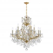 Crystorama 4412-GD-CL-I - Maria Theresa 13 Light Clear Italian Crystal Gold Chandelier