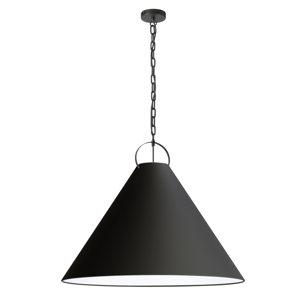 1LT Incand Pendant, MB w/ BK Shade