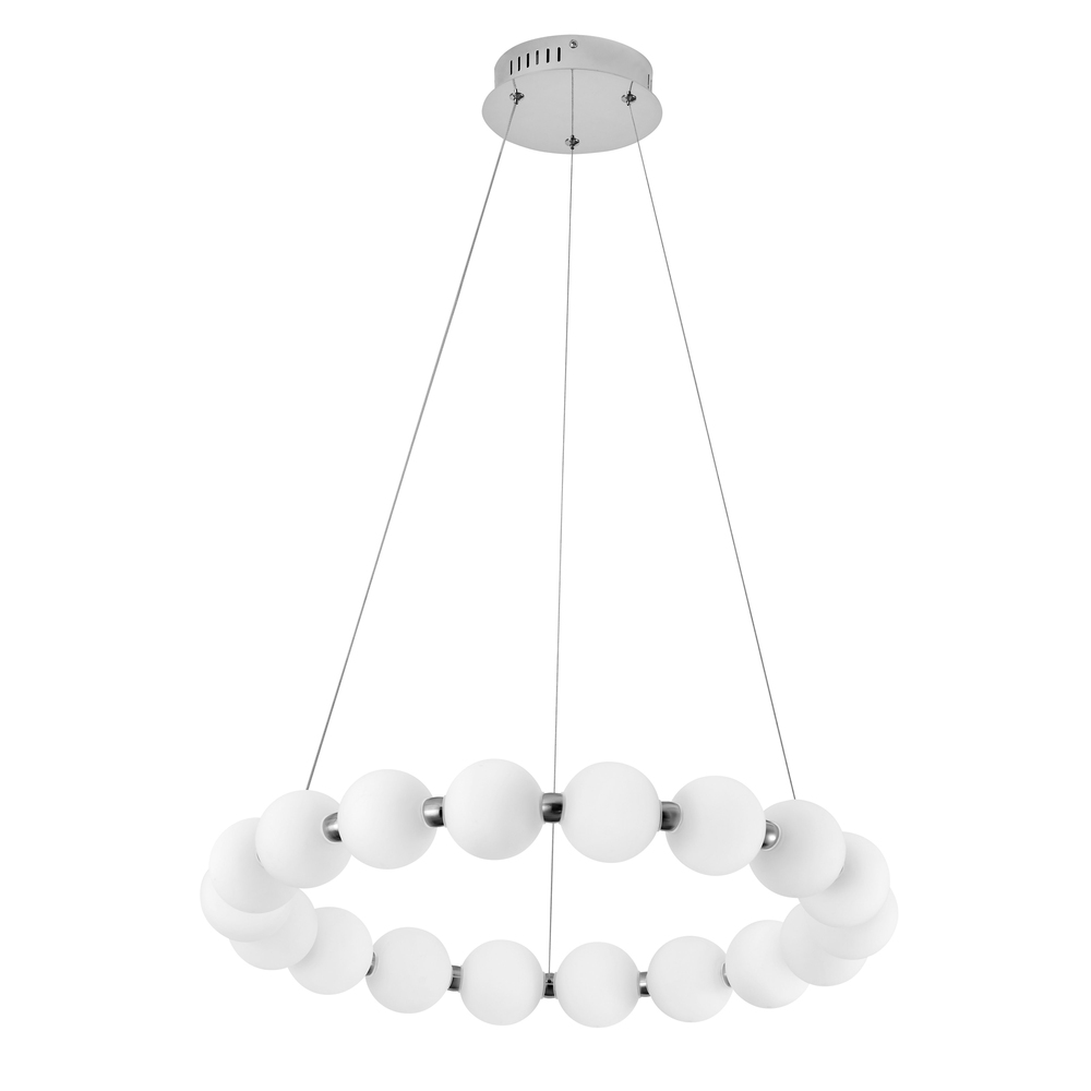 24W Chandelier, PC w/ WH Acrylic Diffuser