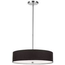 Dainolite 571-204P-PC-BK - 4LT Incandescent Pendant PC w/ Black Shade