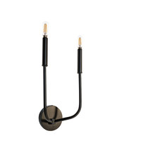 Dainolite ELN-152W-MB - 2 Light Incandescent Wall Sconce, Matte Black