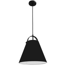 Dainolite EMP-111P-797-MB - 1 Light Emperor Pendant Matte Black with Black Shade