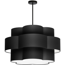 Dainolite PLX-284C-MB-BK - 4LT Incan 3-Tier Chandelier, MB w/ Black Shade