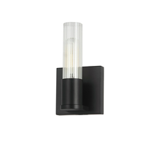 Dainolite TBE-41W-MB - 1LT Incand Wall Sconce,  MB w/ CLR Fluted Glass