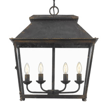 Golden Canada 0804-4P ABI - Abingdon 4-Light Pendant in Antique Black Iron