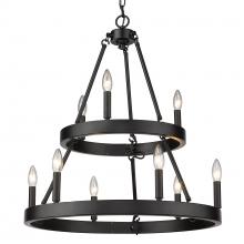 Golden Canada 1017-36 BLK - Alastair 2 Tier 3+6 Light Chandelier in Matte Black