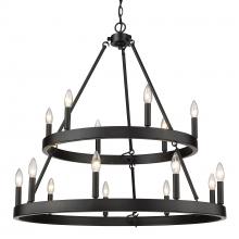 Golden Canada 1017-69 BLK - Alastair 2 Tier 6+9 Light Chandelier in Matte Black