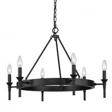 Golden Canada 1020-6 BLK - Edinburgh 6 Light Chandelier in Matte Black