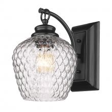 Golden Canada 1088-1W BLK-CLR - Adeline 1 Light Wall Sconce in Matte Black with Clear Glass Shade