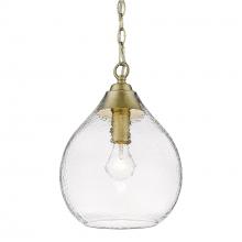 Golden Canada 1094-S BCB-HCG - Ariella Small Pendant in Brushed Champagne Bronze with Hammered Clear Glass