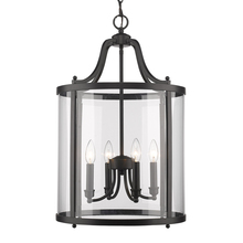 Golden Canada 1157-4P BLK - Payton 4-Light Pendant in Matte Black with Clear Glass