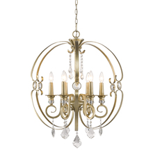 Golden Canada 1323-6 WG - Ella 6 Light Chandelier in White Gold