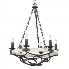 Golden Canada 1821-6 ABI-CDW - Madera 6-Light Chandelier in Antique Black Iron