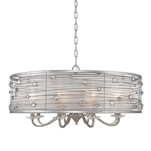 Golden Canada 1993-8 PS - Joia 8 Light Chandelier in Peruvian Silver with Sterling Mist Shade