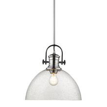 Golden Canada 3118-L CH-SD - Hines 1-Light Pendant in Chrome with Seeded Glass