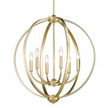 Golden Canada 3167-6 OG - Colson OG 6 Light Chandelier in Olympic Gold