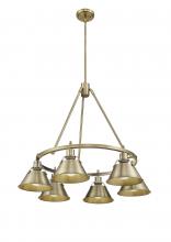 Golden Canada 3306-6 AB-AB - Orwell AB 6 Light Chandelier in Aged Brass with Aged Brass shades