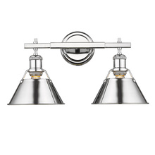 Golden Canada 3306-BA2 CH-CH - Orwell CH 2 Light Bath Vanity in Chrome with Chrome shades