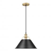 Golden Canada 3306-L BCB-BLK - Orwell BCB Large Pendant - 14 in Brushed Champagne Bronze with Matte Black shade