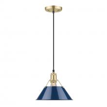 Golden Canada 3306-M BCB-NVY - Orwell BCB Medium Pendant - 10 in Brushed Champagne Bronze with Matte Navy shade