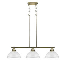 Golden Canada 3602-3LP AB-WH - 3 Light Linear Pendant