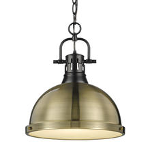 Golden Canada 3602-L BLK-AB - Duncan Large Pendant with Chain