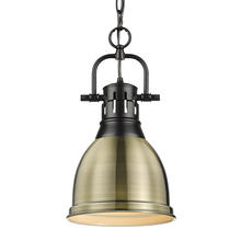 Golden Canada 3602-S BLK-AB - Duncan Small Pendant with Chain