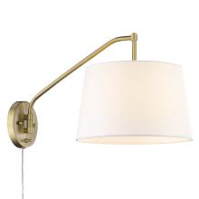 Golden Canada 3694-A1W BCB-MWS - Ryleigh Articulating Wall Sconce in Brushed Champagne Bronze with Modern White Shade