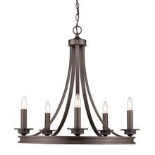 Golden Canada 3863-5 RBZ - Saldano 5-light Chandelier in a Rubbed Bronze finish