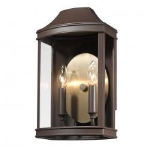 Golden Canada 4308-OWM TBZ-BCB - Cohen TBZ Outdoor Wall Mount in Textured Bronze with Brushed Champagne Bronze Shade