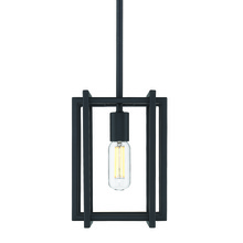 Golden Canada 6070-M1L BLK-BLK - Tribeca Mini Pendant in Matte Black with Matte Black Accents