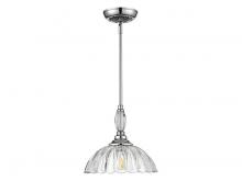 Golden Canada 6952-M CH-CLR - Audra 1-Light Pendant in Pewter with Clear Glass