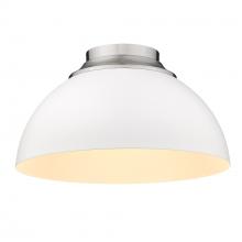 Golden Canada 6956-FM PW-WHT - Zoey Flush Mount in Pewter with Matte White Shade