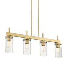 Golden Canada 7011-LP BCB-CLR - Winslett Linear Pendant in Brushed Champagne Bronze with Clear Glass Shade