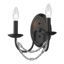 Golden Canada 7644-2W BLK - Mirabella 2 Light Wall Sconce in Matte Black