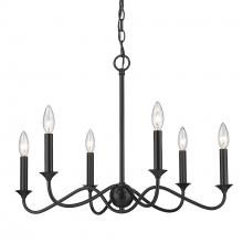 Golden Canada 8316-6 BLK - Tierney 6 Light Chandelier in Matte Black