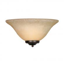 Golden Canada 8355 RBZ - Multi-Family 1 Light Wall Sconce in Rubbed Bronze with Tea Stone Glass