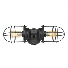 Golden Canada 9808-2W BLK - Seaport 2-Light Wall Sconce in Matte Black